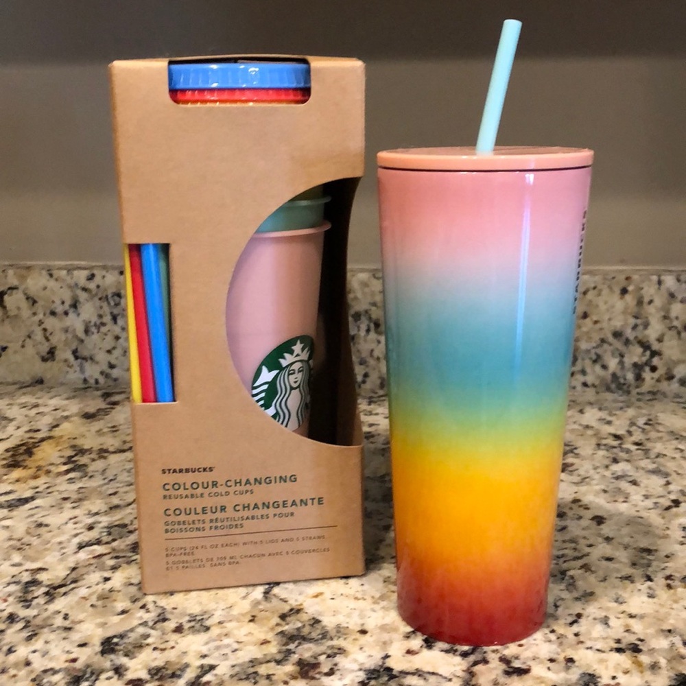 STARBUCKS color change set/rainbow tumble